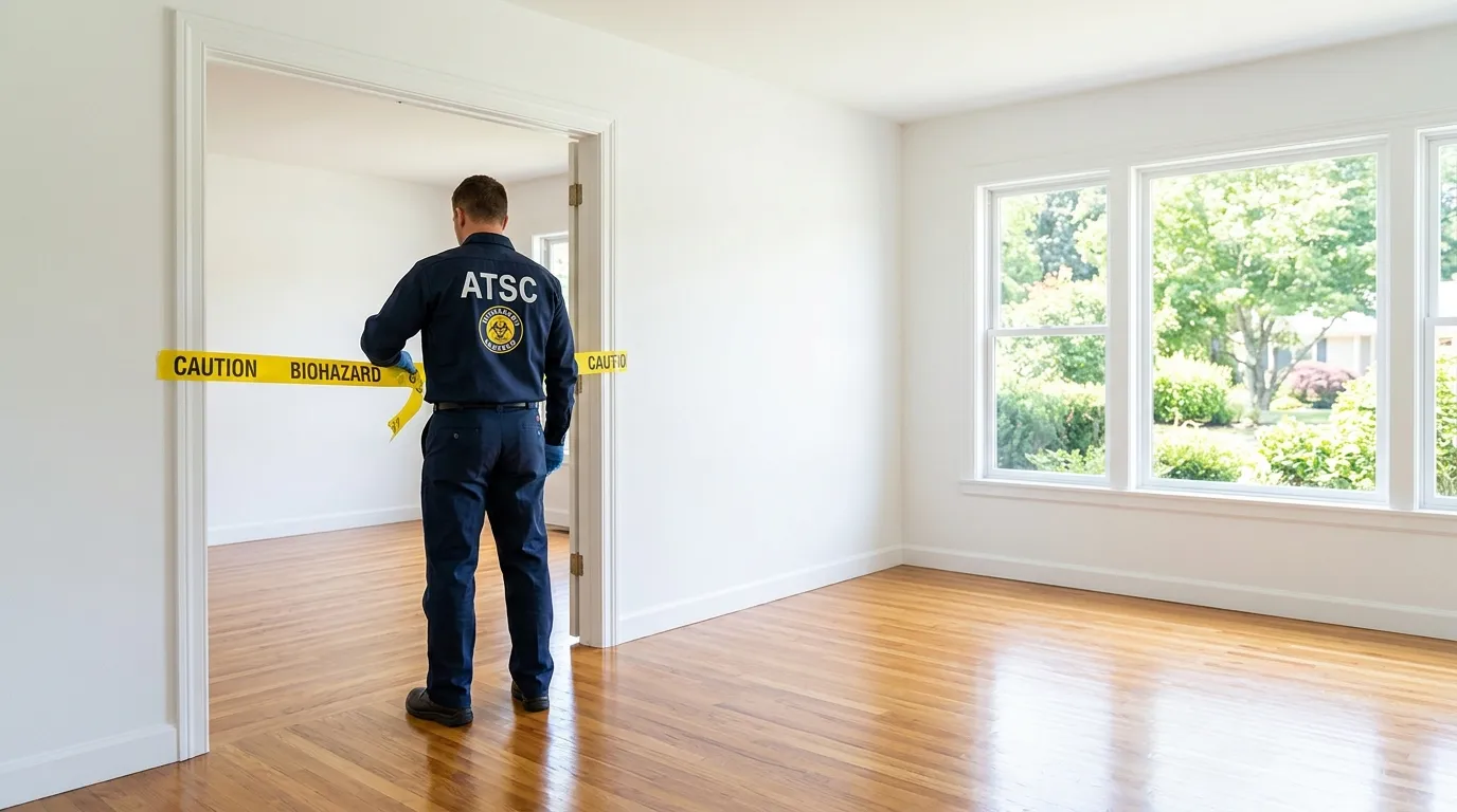 Certified biohazard cleanup crew performing Decomposition Cleanup in Lake Ridge